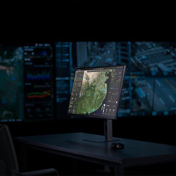 DJI software on a monitor